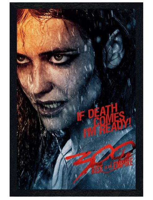 Image of Black Wooden Framed 300 Rise Of An Empire If Death Comes, I'm Ready Poster