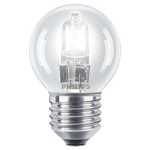 Image of Philips Ecoclassic Dimmable Halogen Luster Light Bulb (28w E27 P45)