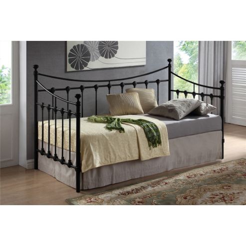 Image of Black Metal Day Bed Frame - Single 3ft