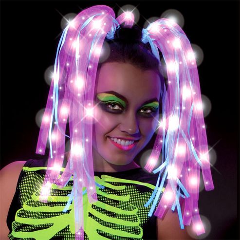 Image of Pink Tubular Lightup Wig