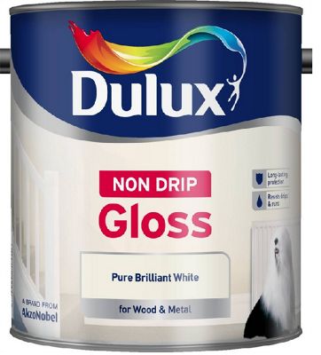 image 1 of Dulux Non Drip Gloss 750Ml White
