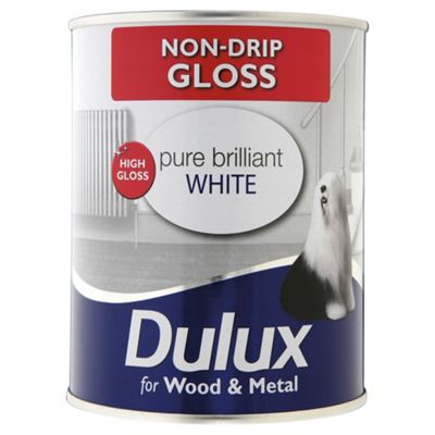 image 1 of Dulux Non Drip Gloss 750Ml White
