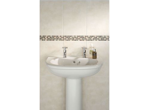 Image of Dartmoor Naturals Beige Glass Dots Border 312x60mm