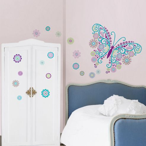 Image of Wallpops!kids Social Butterfly Kids Wall Sticker Kit