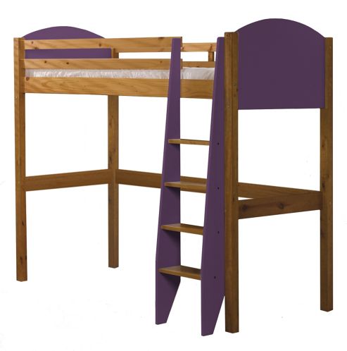 Image of Verona High Sleeper Bed Antique With Lilac Details
