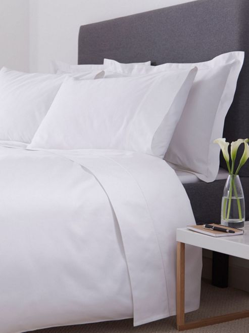 Image of Luxury Hotel Collection 8 Thread Count Oxford Square Pillowcase Pr Wht
