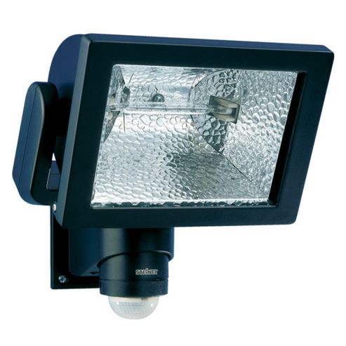 Image of Steinel Hs500 Black 500w Pir Halogen