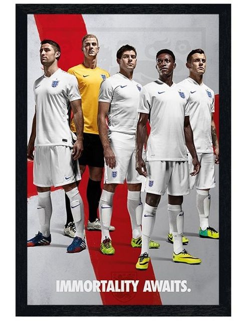 Image of England Black Wooden Framed Immortality Awaits Poster