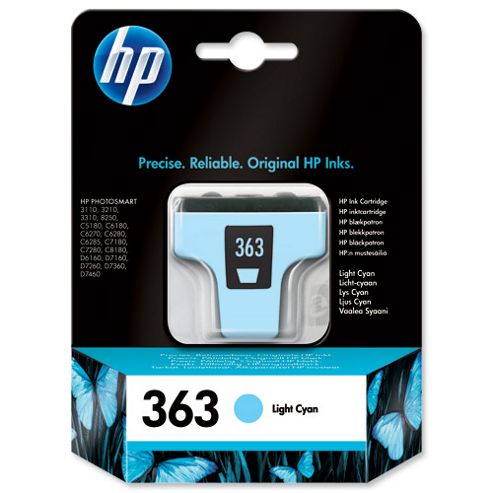 Image of Hp 363 Light Ink Cartridge - Cyan