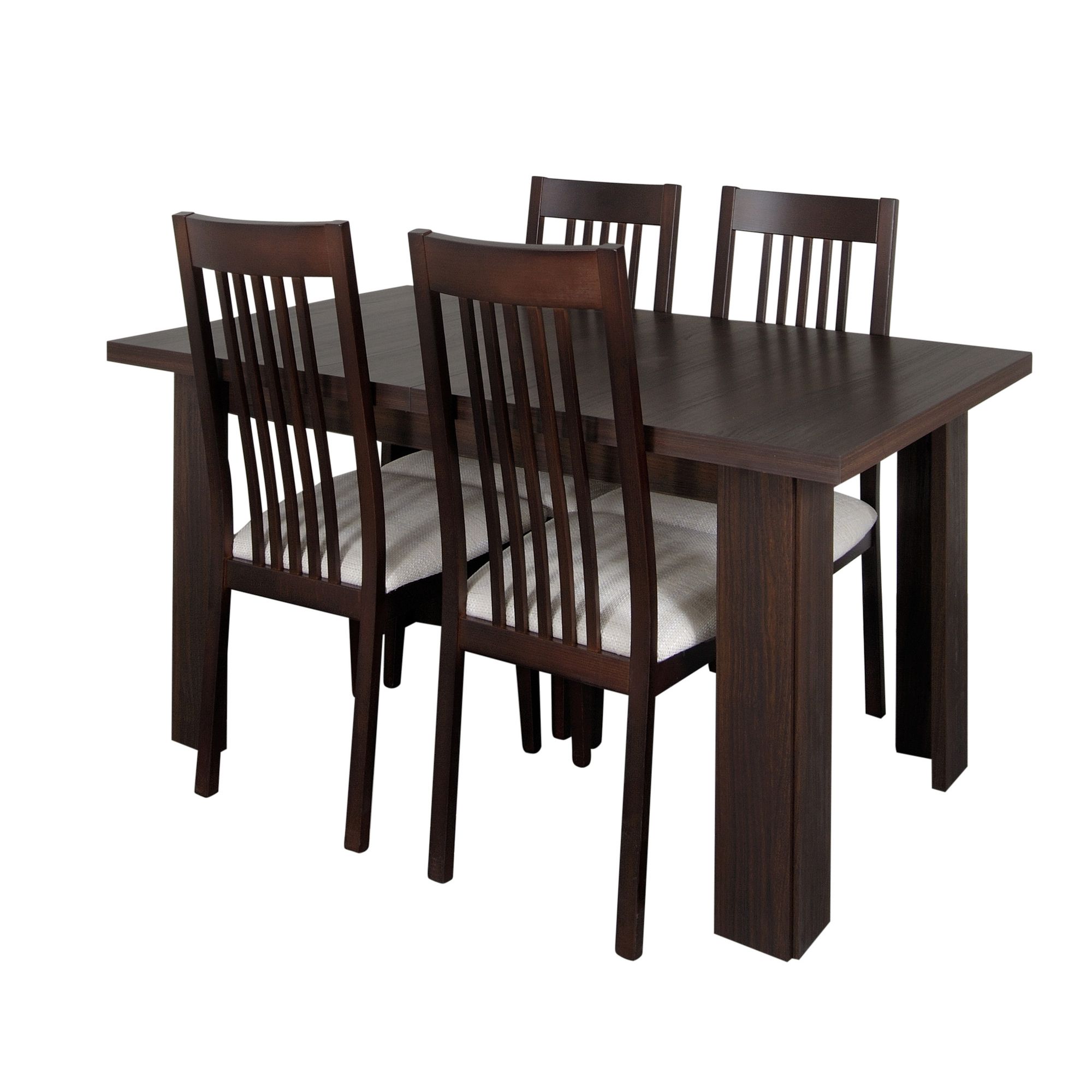 Caxton Royale 4 Leg Extending 4 Chair Dining Set in Dark Oak at Tesco Direct