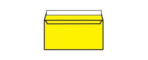 Image of Blake Dl Wallet Envelope Peel And Seal 120gsm Pack Of 250 Canary Yellow 203