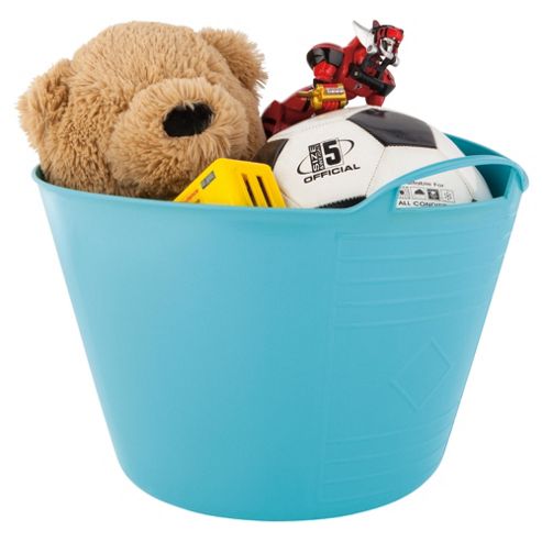 Image of Tesco 15l Plastic Flexi Tub, Blue