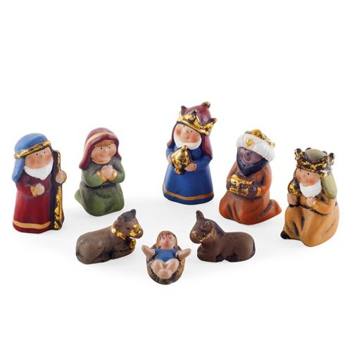 Image of Eight Piece Traditional Design Christmas Nativity Set