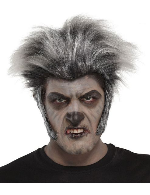 Image of Grey Wolfman Wig