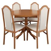 Caxton Lichfield Single Pedestal 4 Chair Dining Set