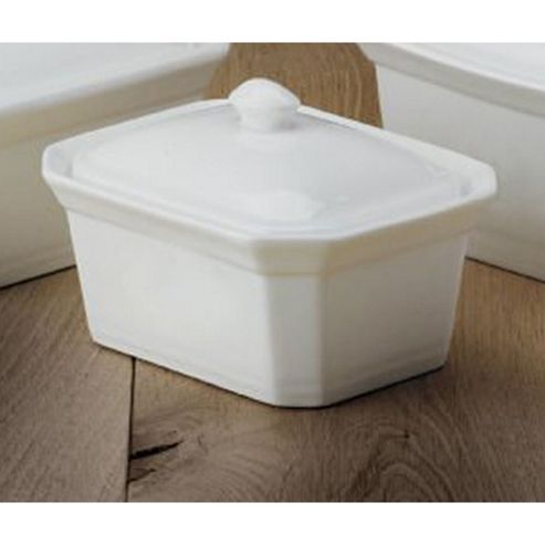 Image of Cks White Porcelain Terrine/butter Dish Small