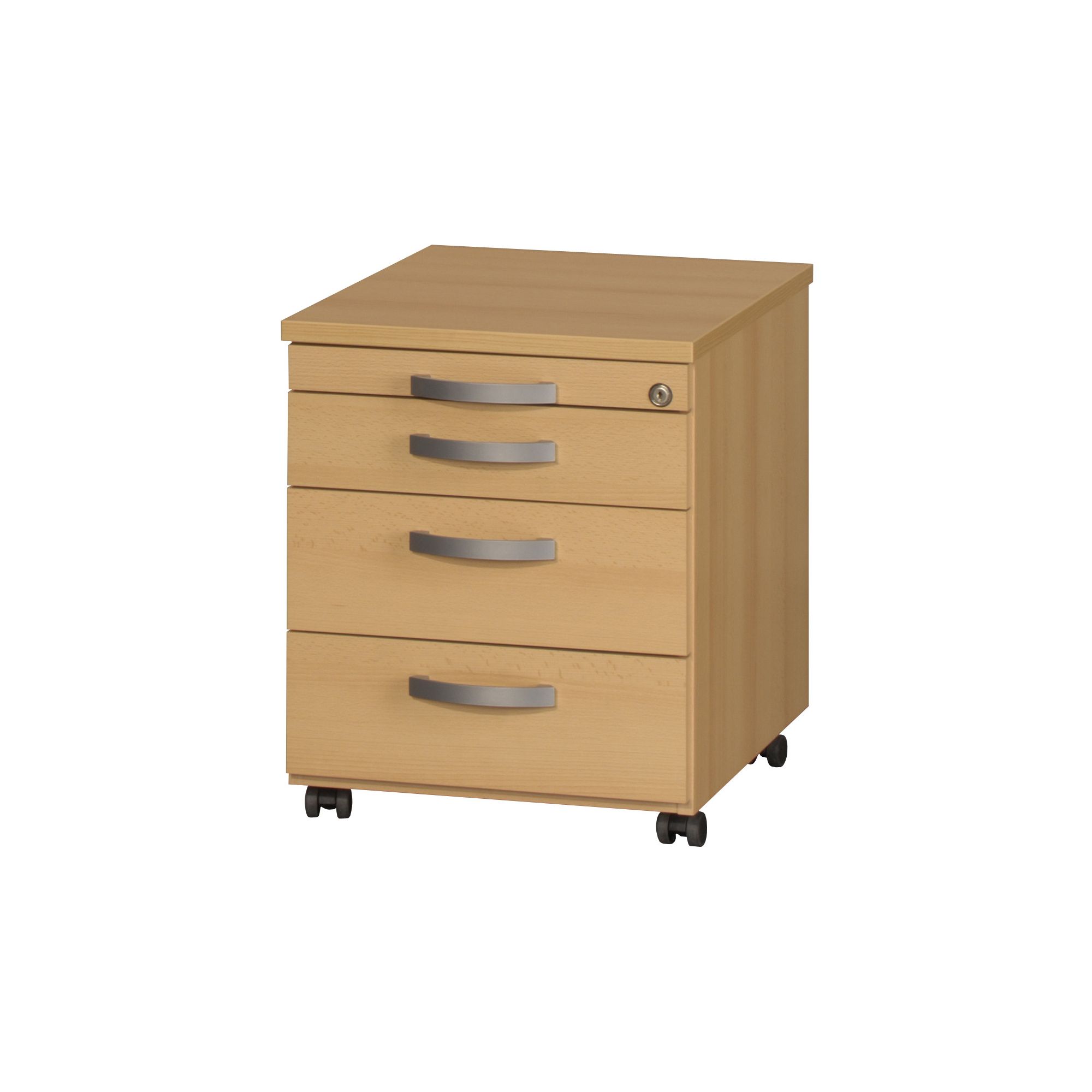 Bush Facts 4 Drawers Mobile Pedestal in Traditional Beech at Tesco Direct