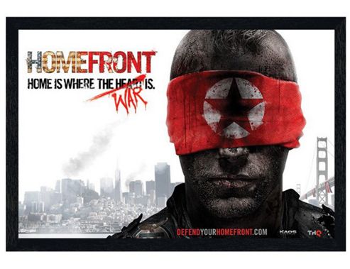 Image of Homefront Black Wooden Framed Home Is Where The War Is Poster