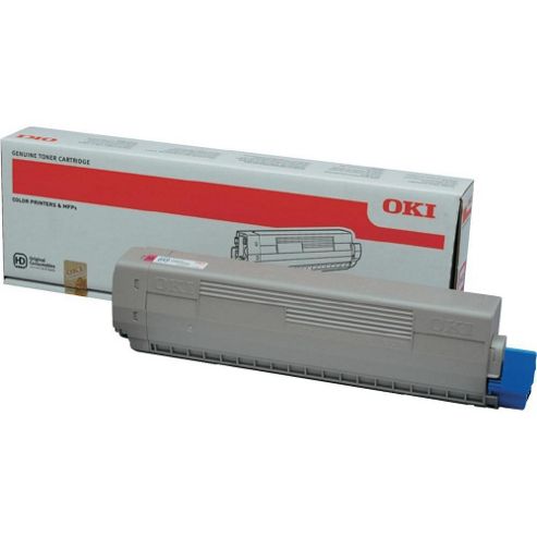 Image of Oki Yellow Toner Cartridge For C822 A3 Colour Printers (yield 7,300 Pages)