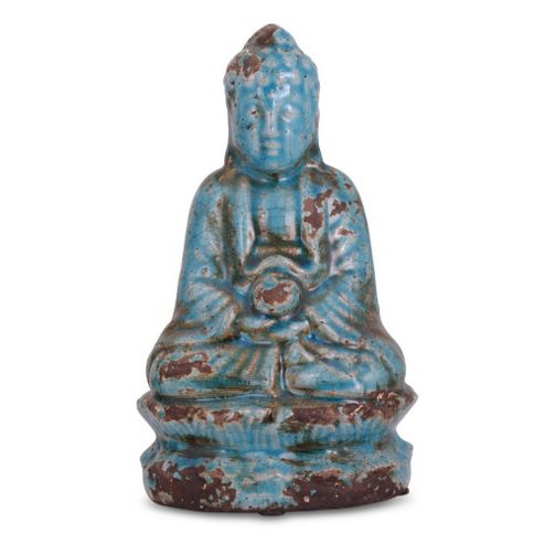 Image of Aged Look Terracotta Buddha Ornaments For The Home - Design B