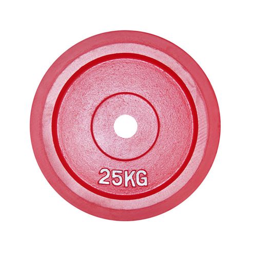 Image of Body Power Bumper Olympic Disc (rubber Edged)- 25kg (x2) Red