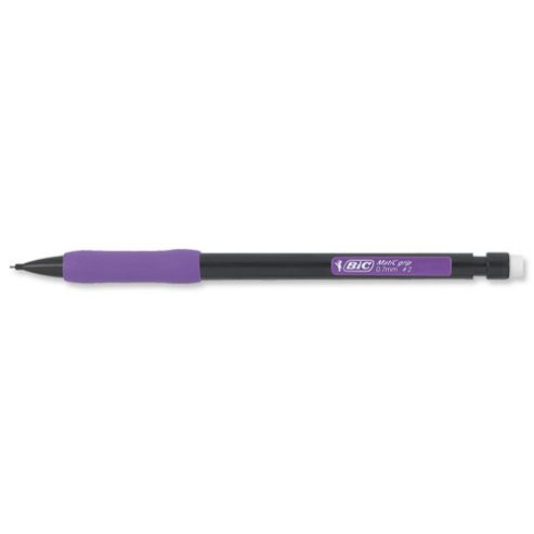 Image of Bic Matic Grip Autopencil With 3 X Hb 0.7mm Lead Assorted Grips Ref 890284 [pack 12]