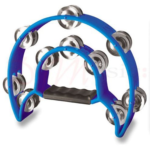 Image of Stagg Blue Cutaway Plastic Tambourine