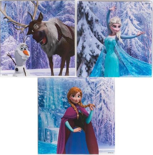 Image of Disney Frozen Large Set Of 3 Canvas Arts