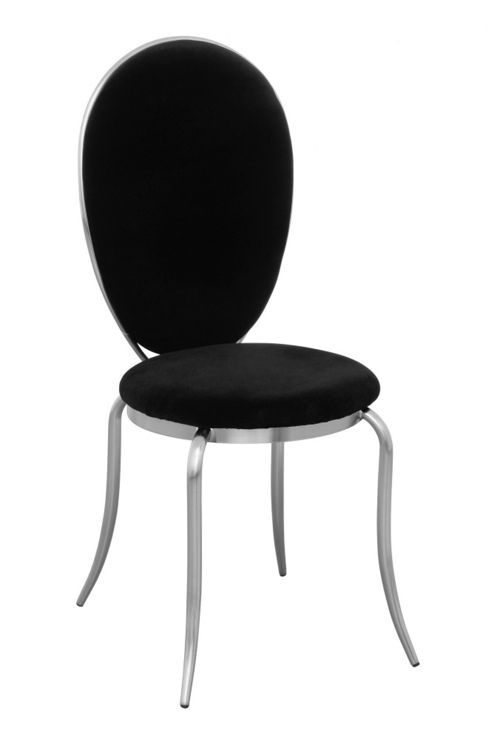 Image of Premier Housewares Dining Chair With Nickel Plated Legs