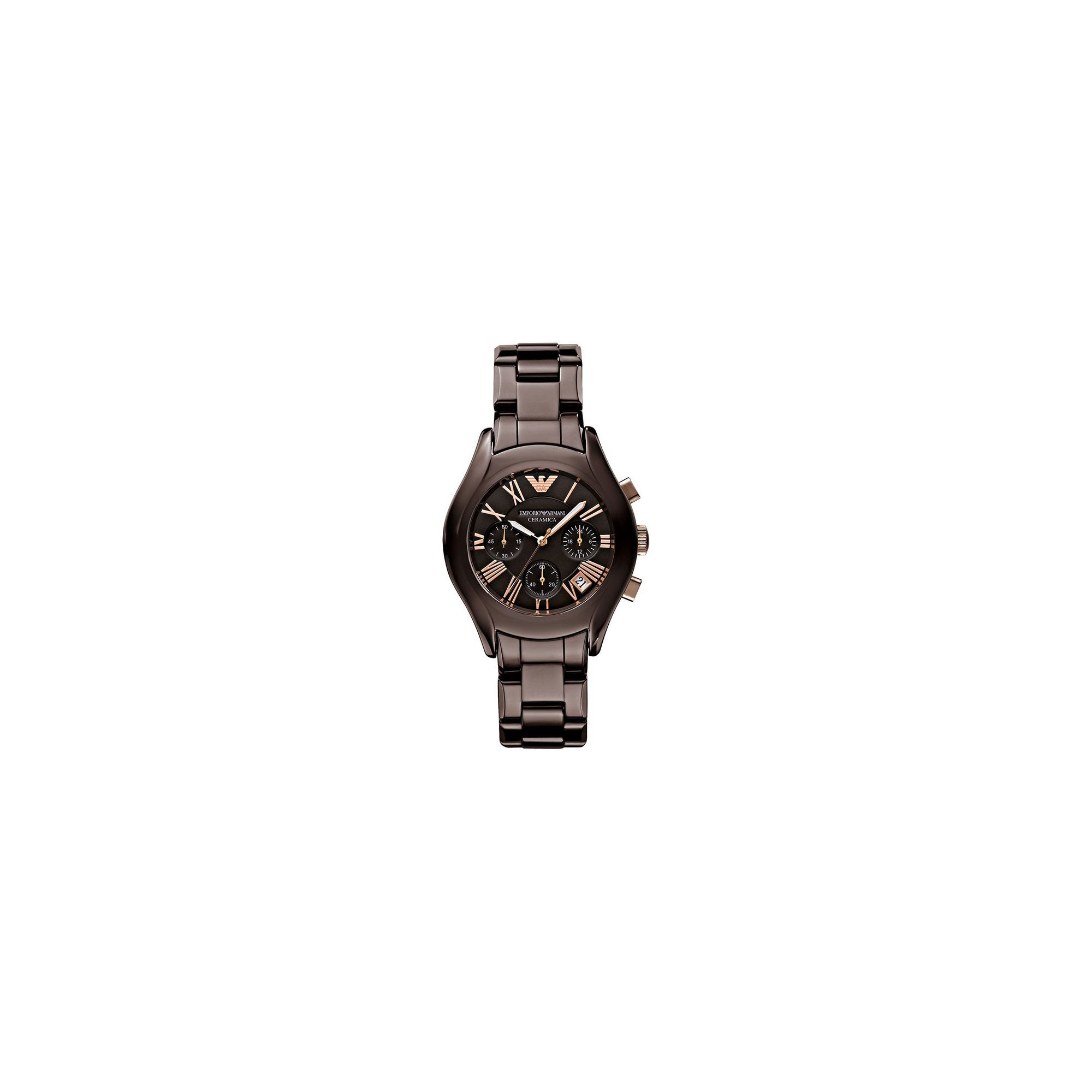 Emporio Armani Ceramica Chrono Watch AR1447 at Tesco Direct