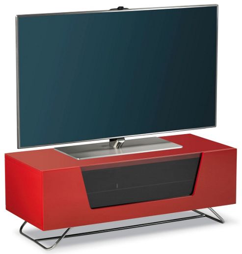 Image of Alphason Chromium Red Tv Stand For Up To 50 Inch Tvs