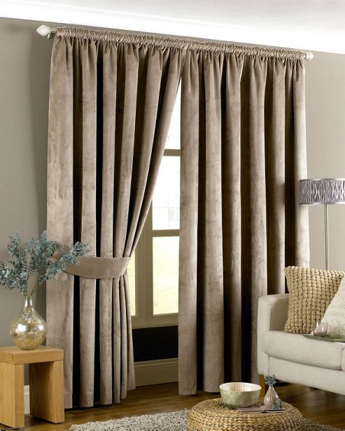 Image of Emperor Ready Made Lined Curtains - Brown