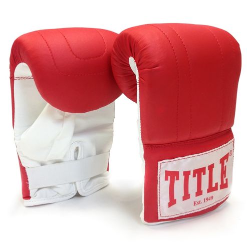 Image of Title Boxing Bag Gloves - Red