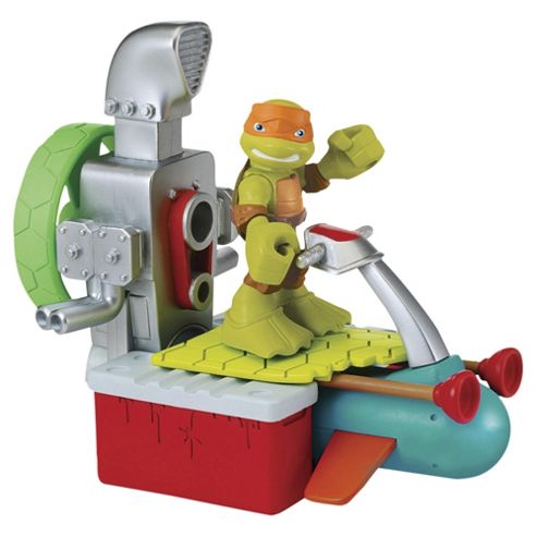 Image of Teenage Mutant Ninja Turtles Pre-cool Half Shell Heroes Sewer Cruiser With Michelangelo Vehicle And Figure