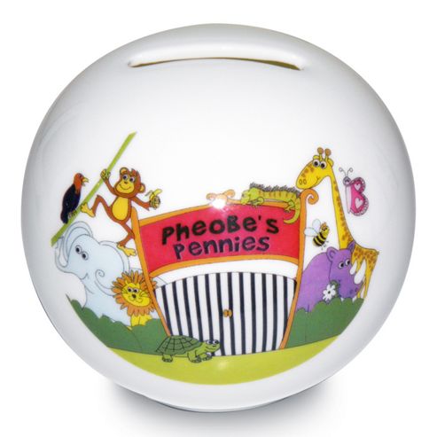 Image of Personalised Zoo Money Box