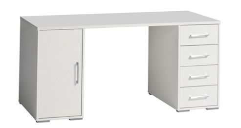 Image of Maja- M--bel 4 Drawer Computer Desk - White
