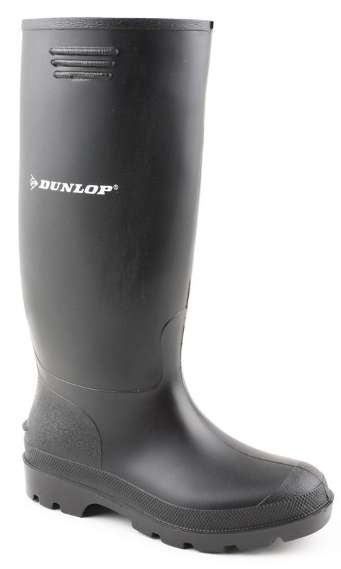 Image of Dunlop Ladies Pricemaster Black Wellington Boots - Black