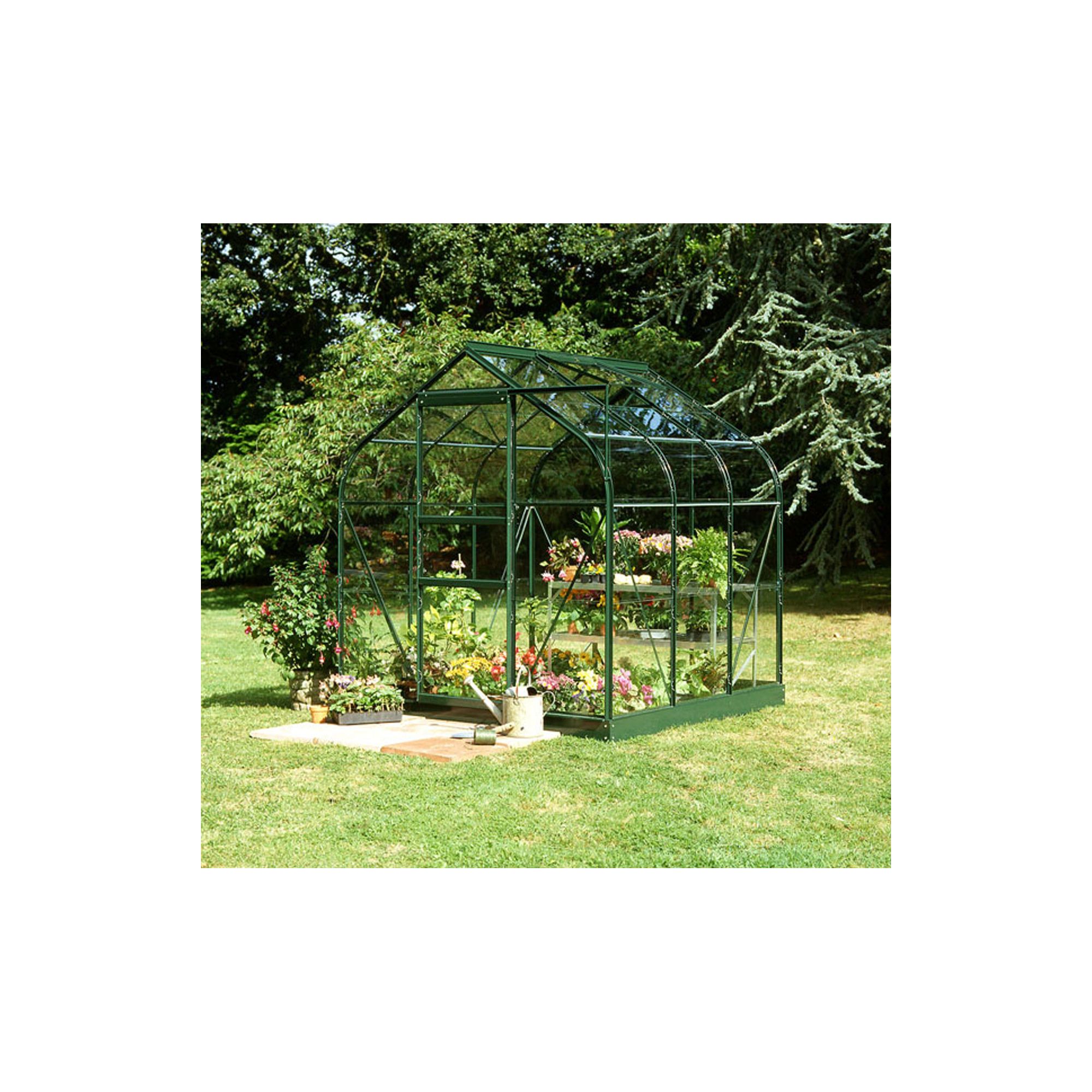Halls 6x6 Supreme Greenframe Greenhouse + Base - Toughened Glass at Tesco Direct