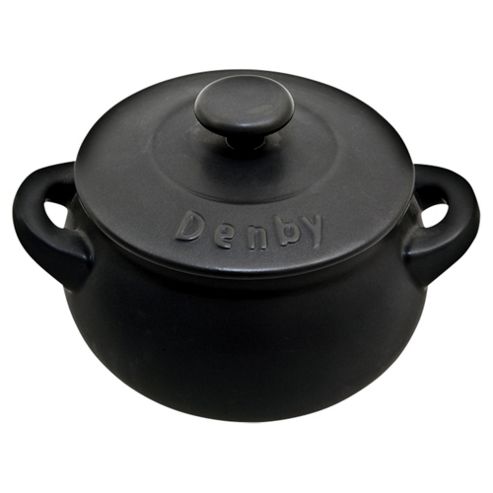 Image of Denby Mini Ceramic Casserole Dish, Black