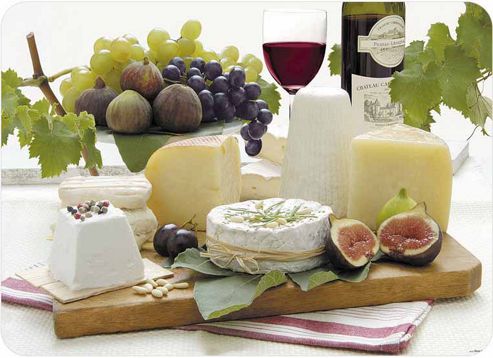 Image of Tuftop Worktop Saver, Enjoy Cheese Design, 40cm X 30cm