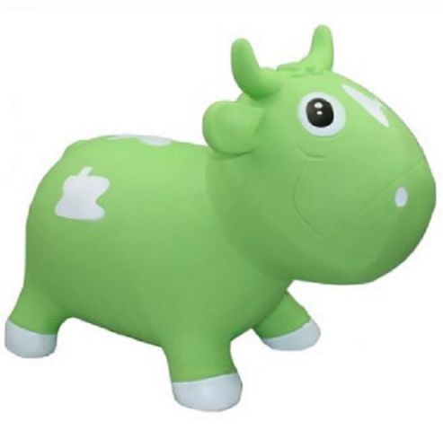 Image of Bella Inflatable Cow Space Hopper - Green & White