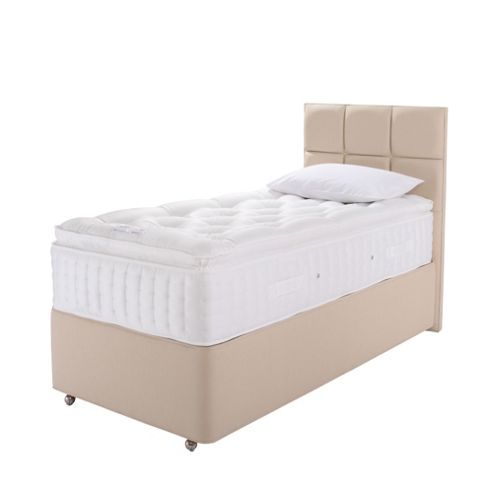 Image of Relyon Single Divan Bed Set, natural Cashmere With Padded Top