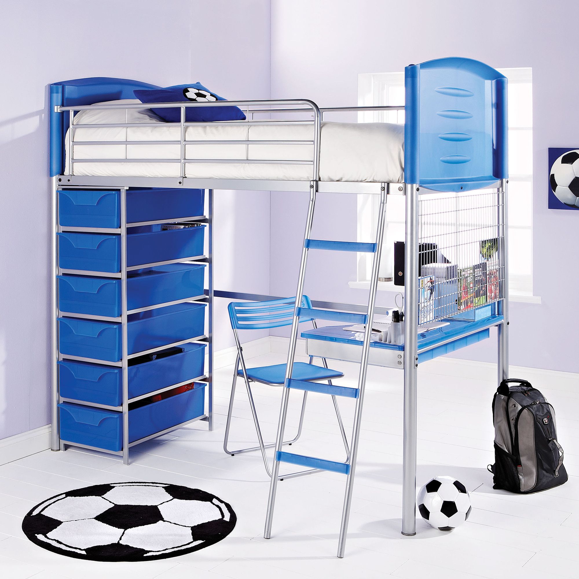 Elements Study Single Bed - White at Tesco Direct