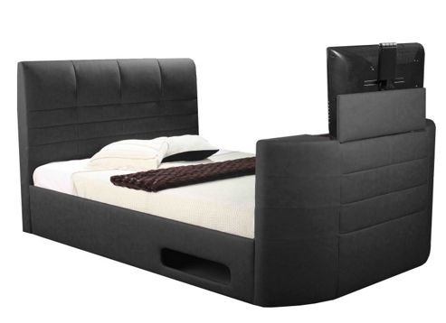 Image of Altruna Miami Electric Wireless Tv Bed Frame - Without Ottoman - King (5') - Black