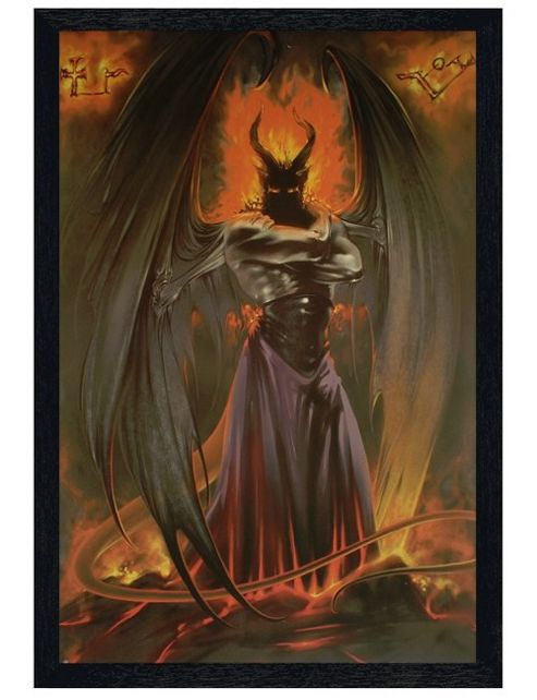 Image of L A Wiilliams Black Wooden Framed Lucifer Poster