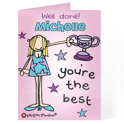 Image of Personalised Bang On The Door Your The Best Card