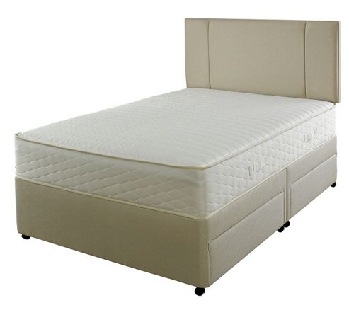 Image of Slumberland King Divan Bed - 700 Pocketflex, 4 Drawer, Eggshell