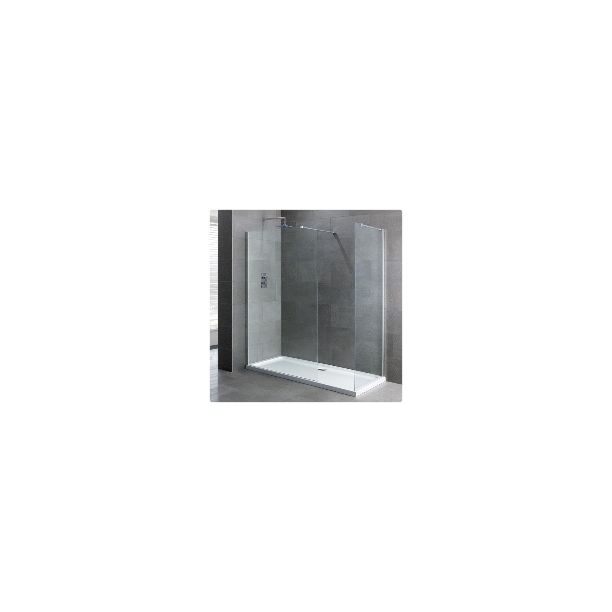 Duchy Select Silver Walk-In Shower Enclosure 1200mm x 900mm, Standard Tray, 6mm Glass at Tesco Direct