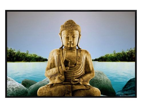 Image of Gloss Black Framed Zen Buddha Poster