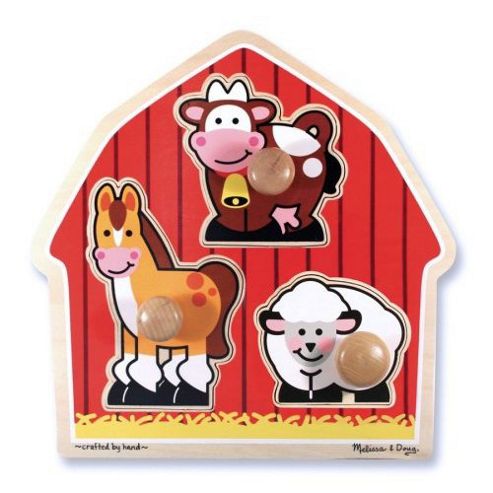 Image of Barnyard Large Peg Puzzle - Melissa & Doug